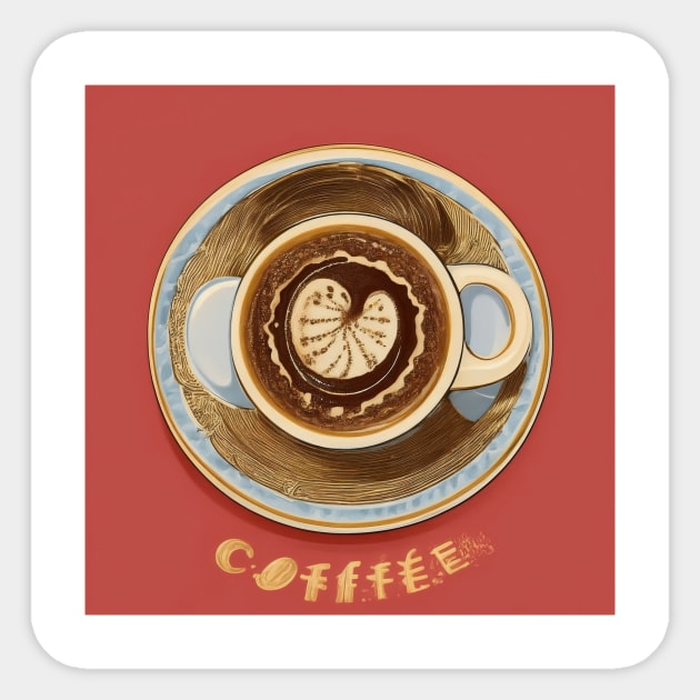 Coffee Decaf Roast Vintage Retro Cafe Sticker by Flowering Away